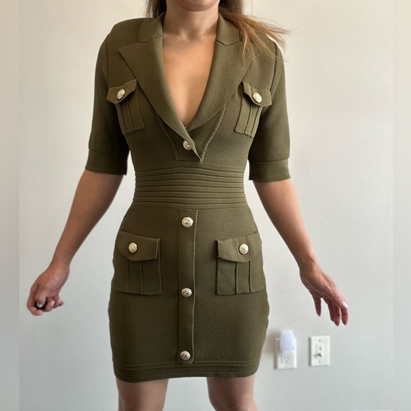 Mini dress army green - Picture 1 of 4